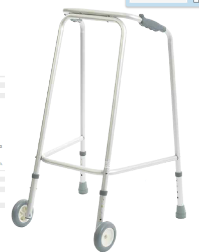 Walking frame with two wheels